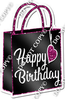 Shopping Bag - Happy Birthday Hot Pink