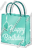 Shopping Bag - Happy Birthday Teal