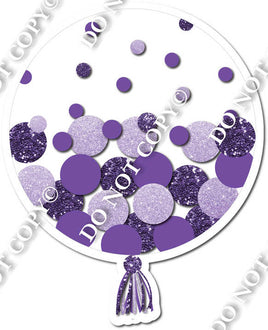 Purple Confetti Balloon