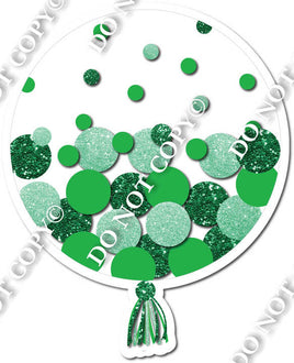 Green Confetti Balloon