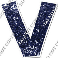 18" KG Individual Navy Blue Sparkle - Alphabet Pieces