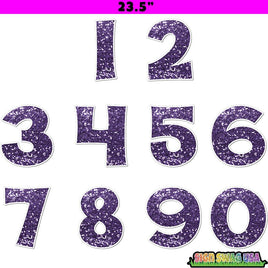 23.5" KG 10 pc Purple Sparkle - 0-9 Number Set
