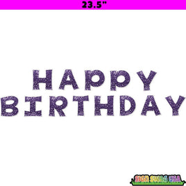 23.5" KG 13 pc Purple Sparkle - Happy Birthday Set