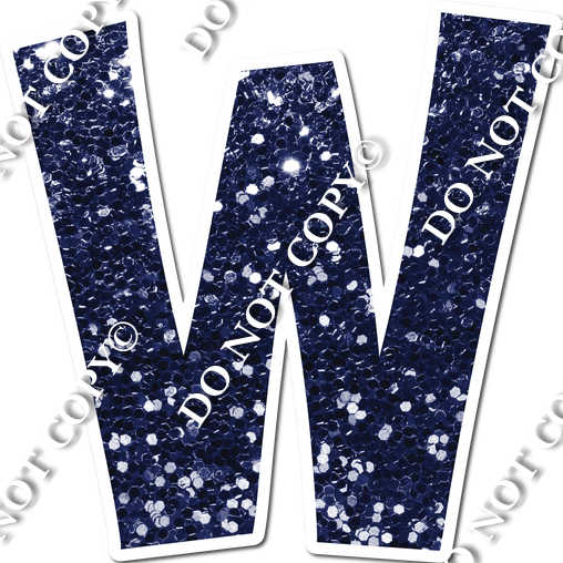 125-Piece Custom Banner Kit Letters Numbers Symbols Blue Glitter