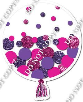 Pink & Purple Confetti Balloon