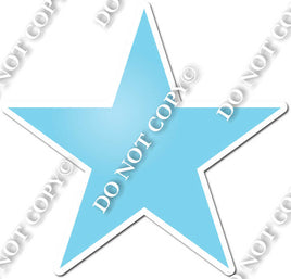 Flat - Baby Blue Star - Style 2