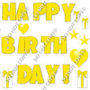 17 pc LG - Swift HBD - Yellow with Sparkle