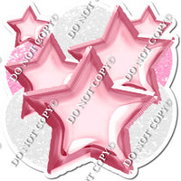 Baby Pink & White Balloon Star Bundle