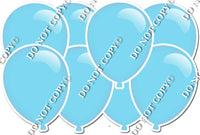 Flat Baby Blue - Horizontal Balloon Panels