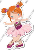 Ballerina - Red Hair - Rose Gold / Pink Ombre Dress w/ Variants