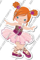 Ballerina - Red Hair - Rose Gold / Pink Ombre Dress w/ Variants