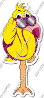 Flat Yellow with Sparkle Hot Pink - Flamingo Body & Legs w/ Variants