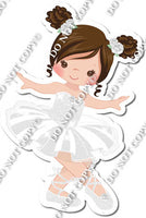 Ballerina - Brown Hair - White Dress w/ Variants