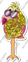 Sparkle Yellow with Flat Hot Pink - Flamingo Body & Legs w/ Variants