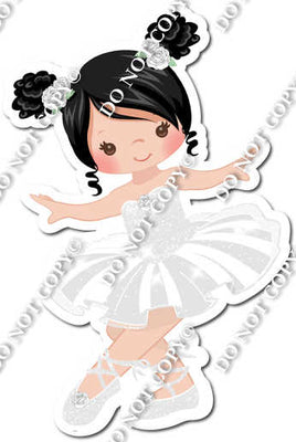 Ballerina - Black Hair - White Dress w/ Variants