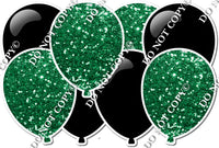 Black & Green - Horizontal Balloon Panel