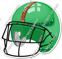 Football Helmet - Green / Orange w/ Variants