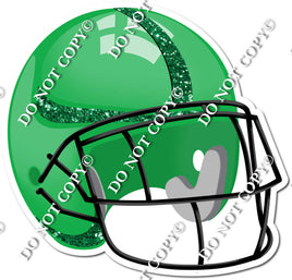 Football Helmet - Green / Green w/ Variants