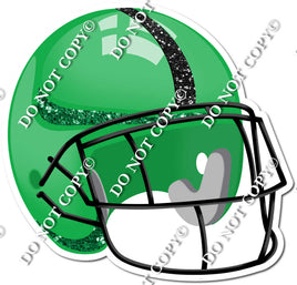 Football Helmet - Green / Black w/ Variants