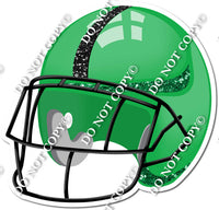 Football Helmet - Green / Black w/ Variants