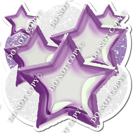 Custom Purple Balloon Star Bundle