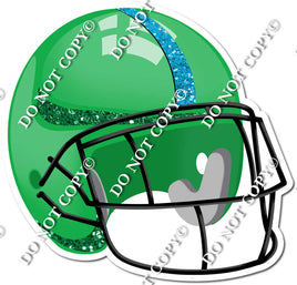 Football Helmet - Green / Caribbean w/ Variants