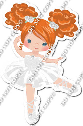 Ballerina - Red Hair - White Dress w/ Variants
