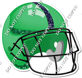 Football Helmet - Green / Navy Blue w/ Variants