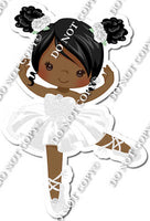 Ballerina - Dark Skin Tone - White Dress w/ Variants