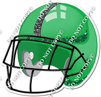 Football Helmet - Green / Silver w/ Variants