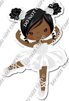 Ballerina - Dark Skin Tone - White Dress w/ Variants