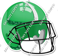 Football Helmet - Green / White w/ Variants