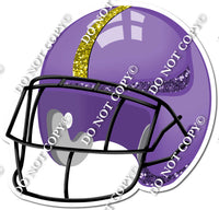 Football Helmet - Purple / Yellow w/ Variants