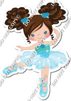 Ballerina - Brown Hair - Mint / Baby Blue Dress w/ Variants
