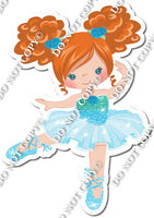 Ballerina - Red Hair - Mint / Baby Blue Dress w/ Variants