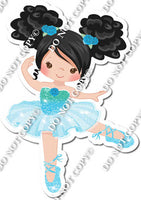 Ballerina - Black Hair - Mint / Baby Blue Dress w/ Variants
