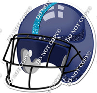 Football Helmet - Navy Blue / Caribbean w/ Variants