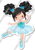 Ballerina - Black Hair - Mint / Baby Blue Dress w/ Variants