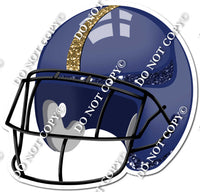 Football Helmet - Navy Blue / Gold w/ Variants