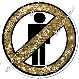No People Sign - Gold w/ Variants