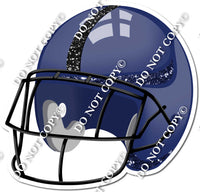 Football Helmet - Navy Blue / Black w/ Variants