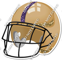 Football Helmet - Gold / Purple w/ Variants