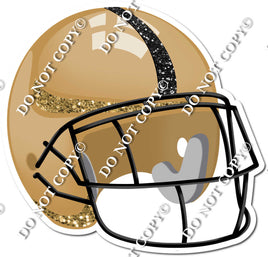 Football Helmet - Gold / Black w/ Variants