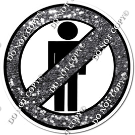 No People Sign - Silver w/ Variants