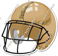 Football Helmet - Gold / Gold w/ Variants