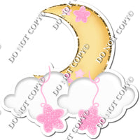 Yellow Moon, Cloud, Baby Pink Stars w/ Variants