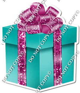Sparkle - Teal & Hot Pink Present - Style 4