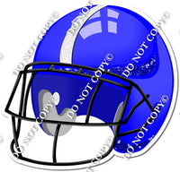 Football Helmet - Blue / White w/ Variants