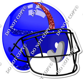 Football Helmet - Blue / Red w/ Variants