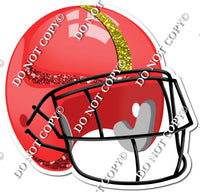 Football Helmet - Red / Yellow w/ Variants